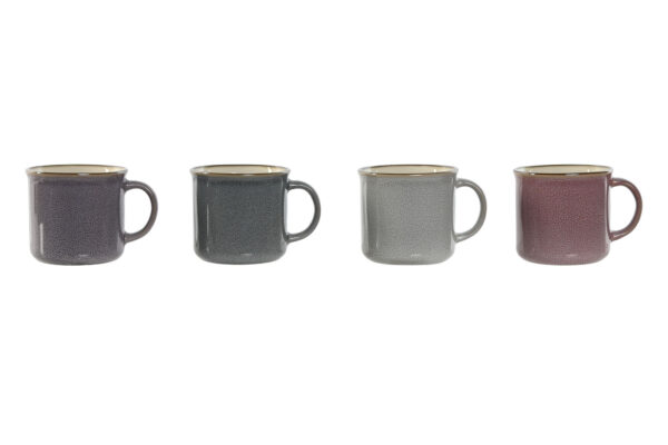 TAZA GRES EFECTO NIEVE BORDE ENVEJECIDO 240ML