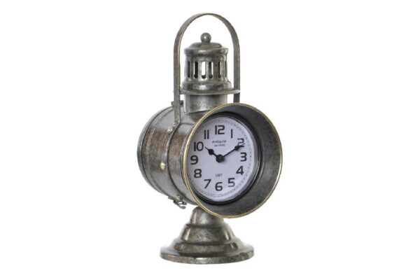 RELOJ SOBREMESA METAL ENVEJECIDO