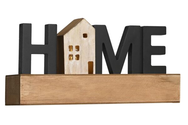 DECORACION HOME LED MADERA NATURAL