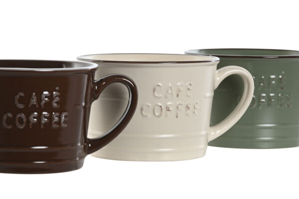 TAZA GRES RELIEVE CAFÉ-COFFEE 420 ML